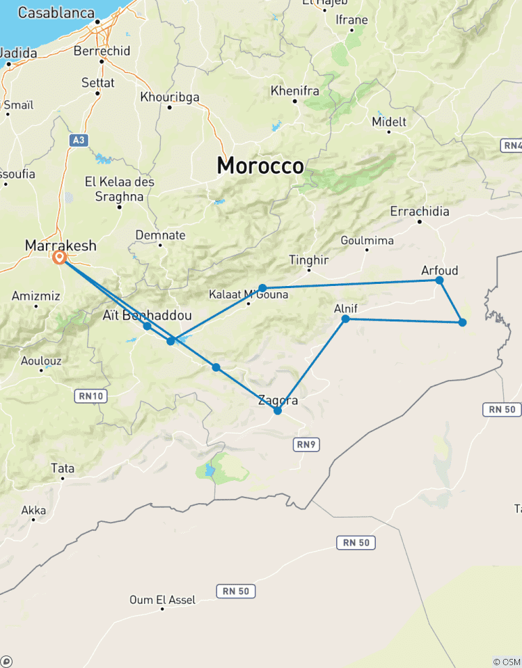 4 Tage MAROKKO-WÜSTENReise: AB MARRAKESCH Rundreise