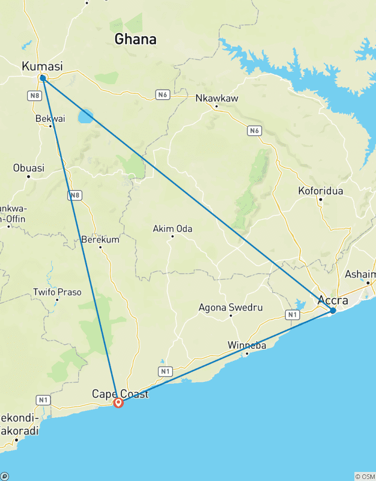 Historische Rundreise durch Ghana (7 Tage) Rundreise