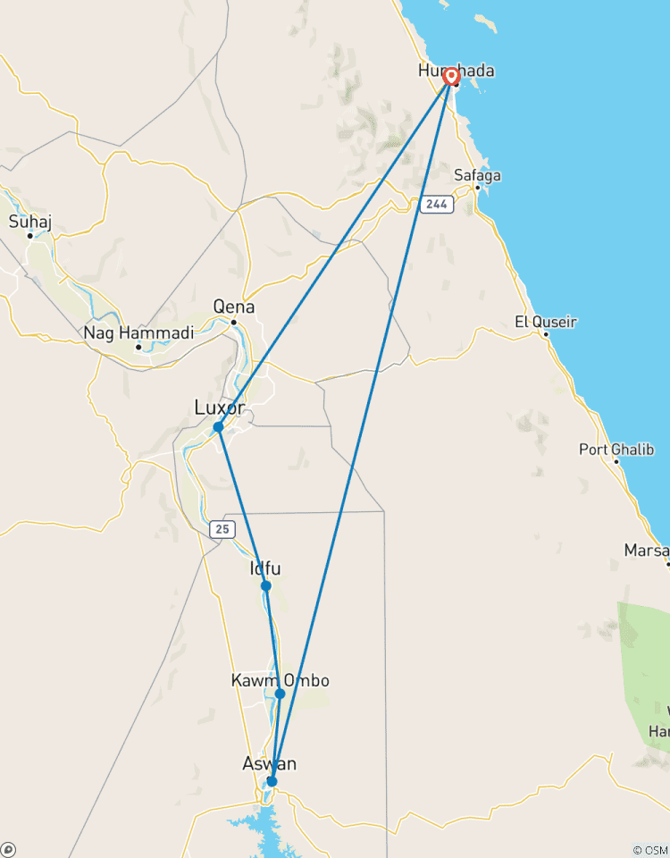 Au départ d\'Hurghada : 5 Jours 4 Nuits Croisière sur le Nil Louxor-Assouan Incluant Toutes les Excursions circuit
