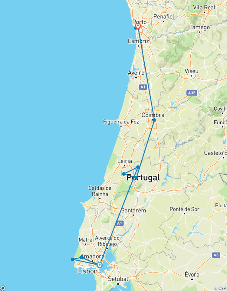 De geneugten van Portugal-rondreis