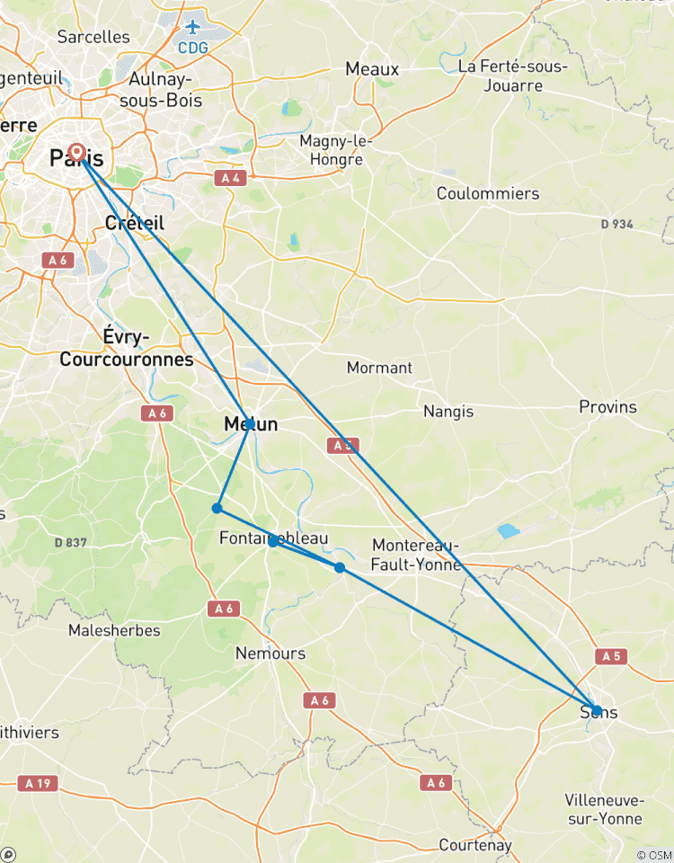 Frankreich mit königlichen Stätten und mittelalterlichen Städte historischen Kreuzfahrt (von Hafen zu Hafen) Rundreise