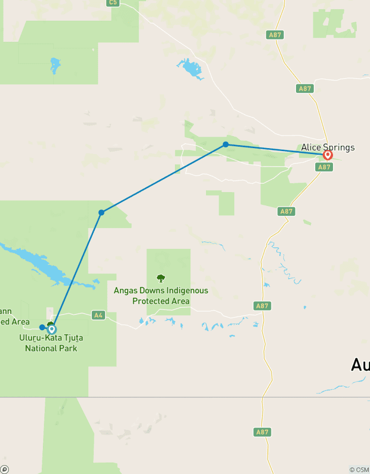 Uluru-Tour mit Kata Tjuta, Kings Canyon und den MacDonnell Ranges (ab Yulara) Rundreise