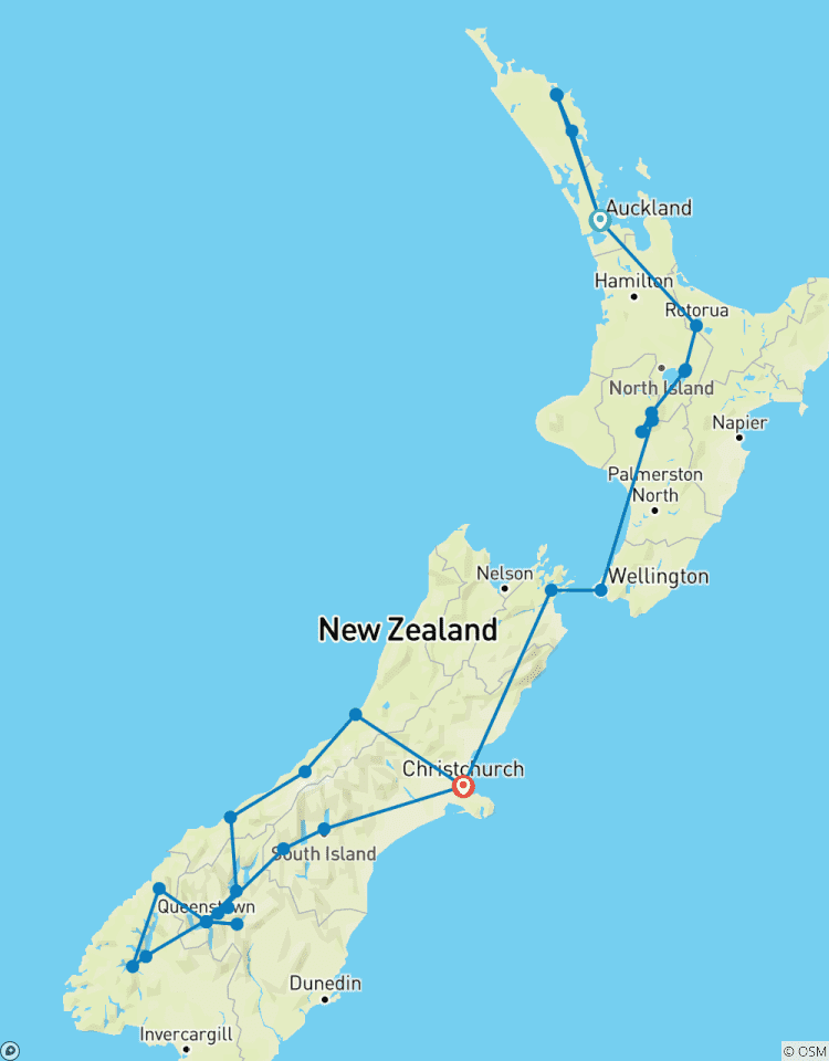 Ultime Nouvelle-Zélande (vers le sud) circuit
