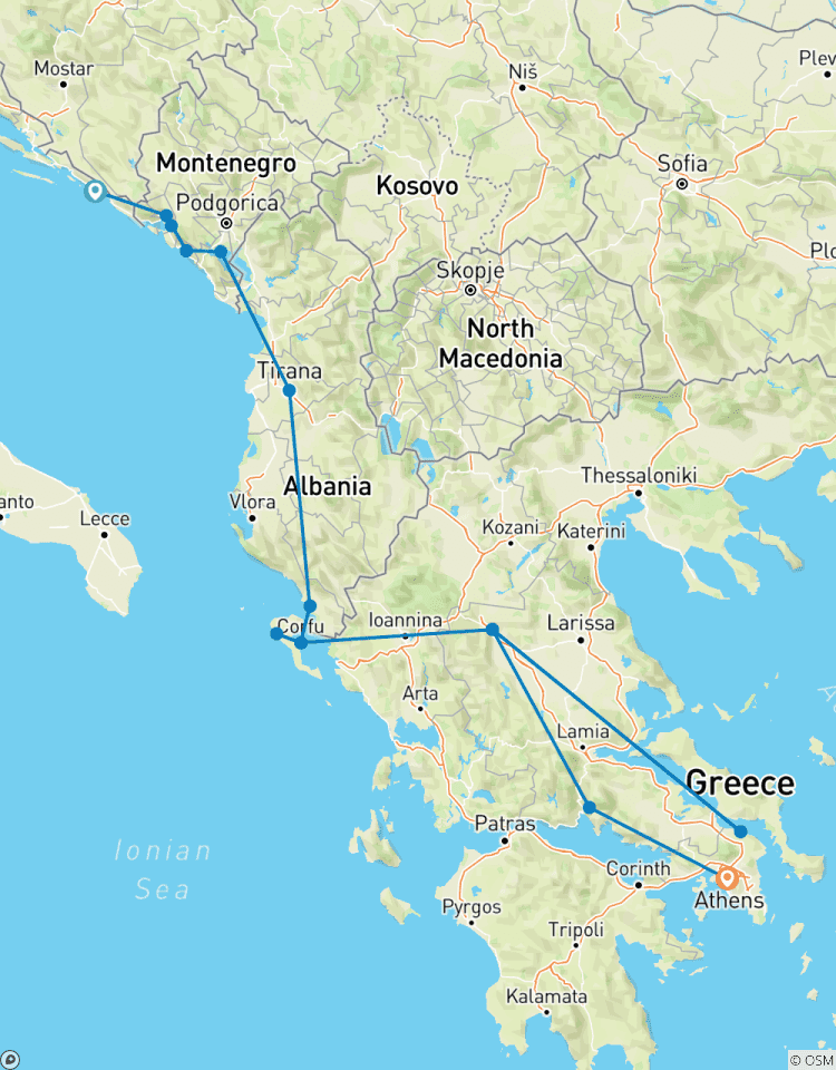 Circuito Sur de Europa: Croacia, Montenegro y la Antigua Grecia