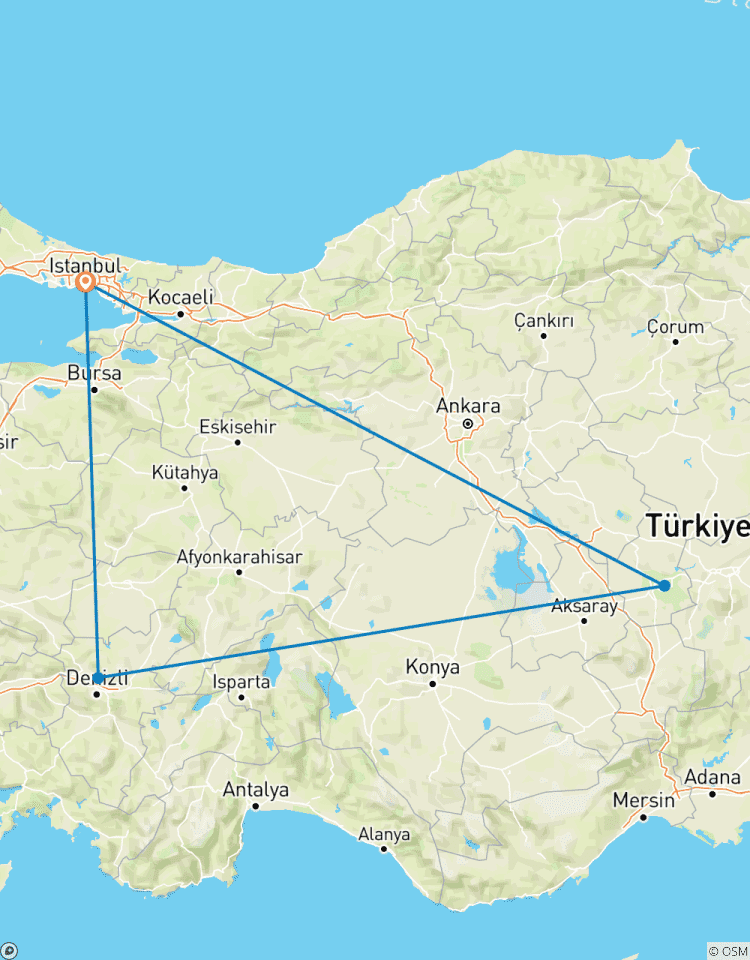 Circuito Circuito de 5 días a Éfeso - Pamukkale - Capadocia desde Estambul