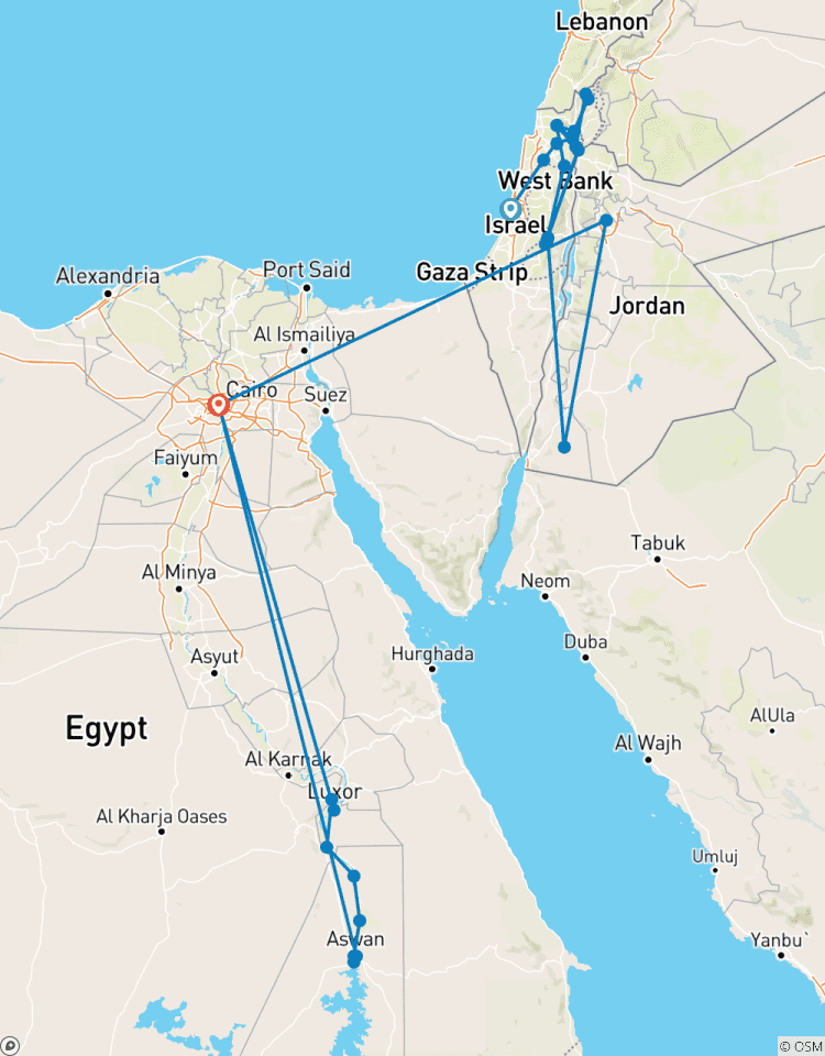 Holyland Israel & Jordan and Egypt Tour with Nile Cruise - 18 Days Tour