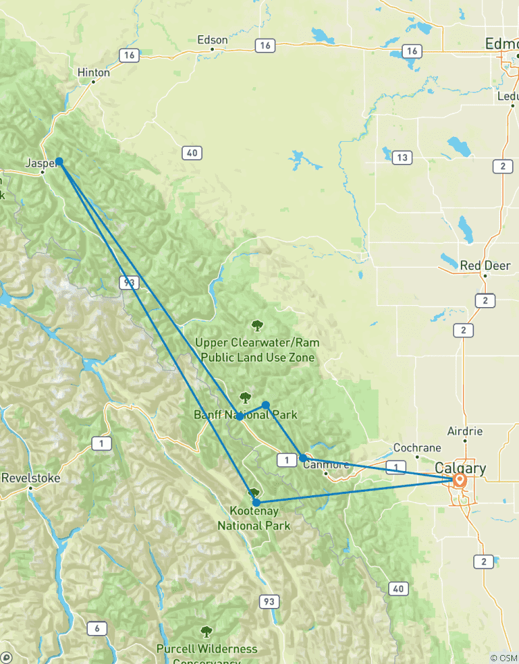 5 Tage Kanadische Rockies: Banff, Columbia Icefield, Yoho & Kootenay Nationalparks Tour ab Calgary Rundreise