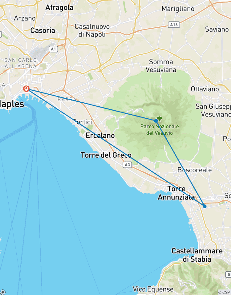 Naples, Pompéi et le Vésuve : O Sole Mio circuit