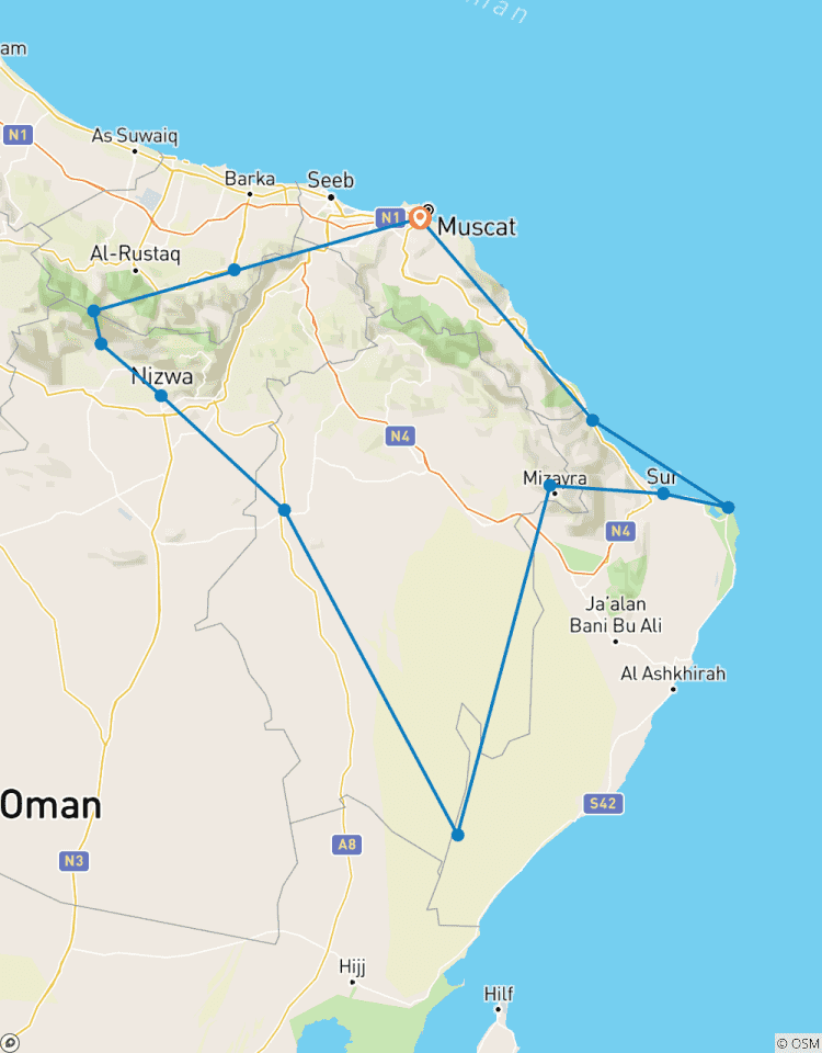 Juwelen des Oman: Eine Privatreise 8 Tage Rundreise
