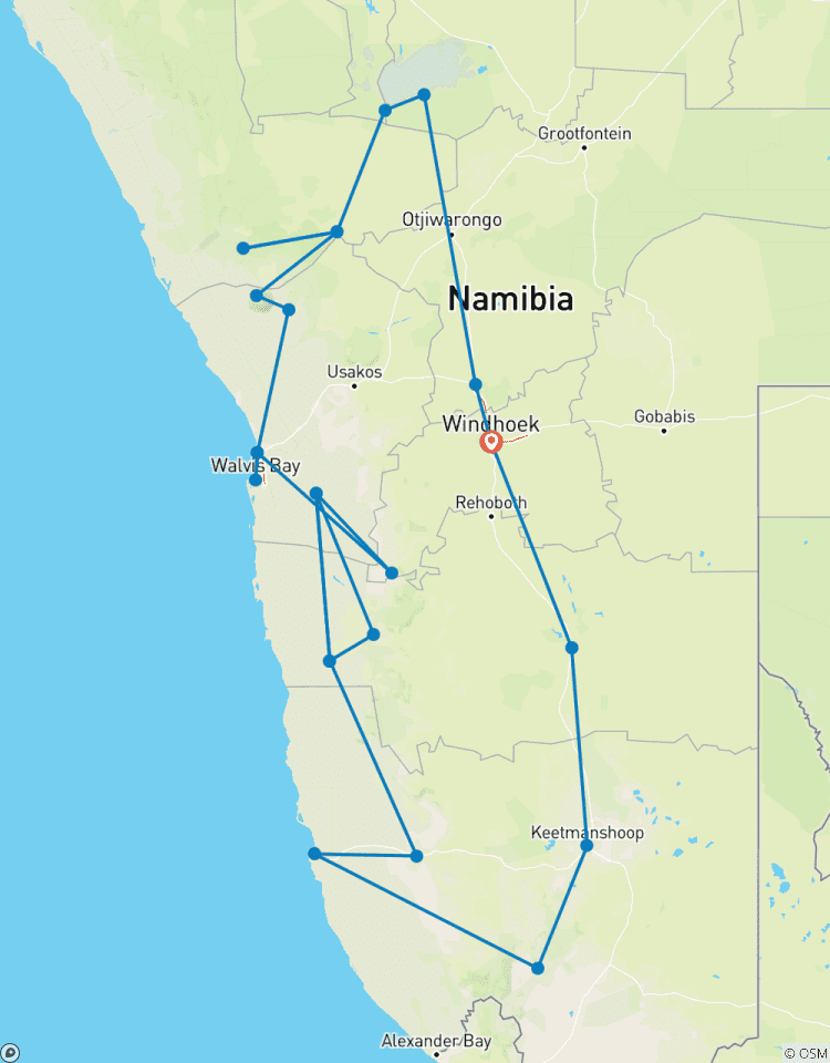 Namibie en Plus - 12 jours | Lodge privé avec guide circuit