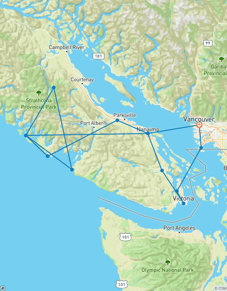 Aventure dans les îles Vancouver Victoria, Ucluelet, Tofino, Nanaimo - 4 jours circuit