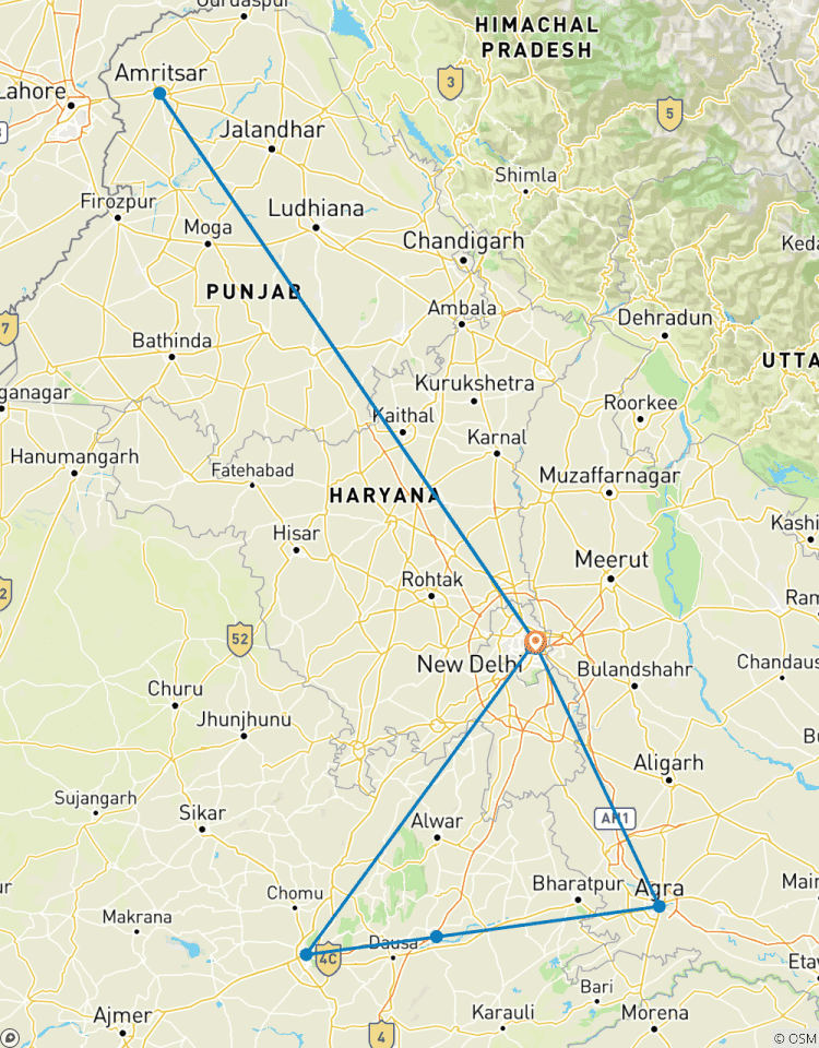 6 Days Golden Triangle Tour with Amritsar from Delhi Tour
