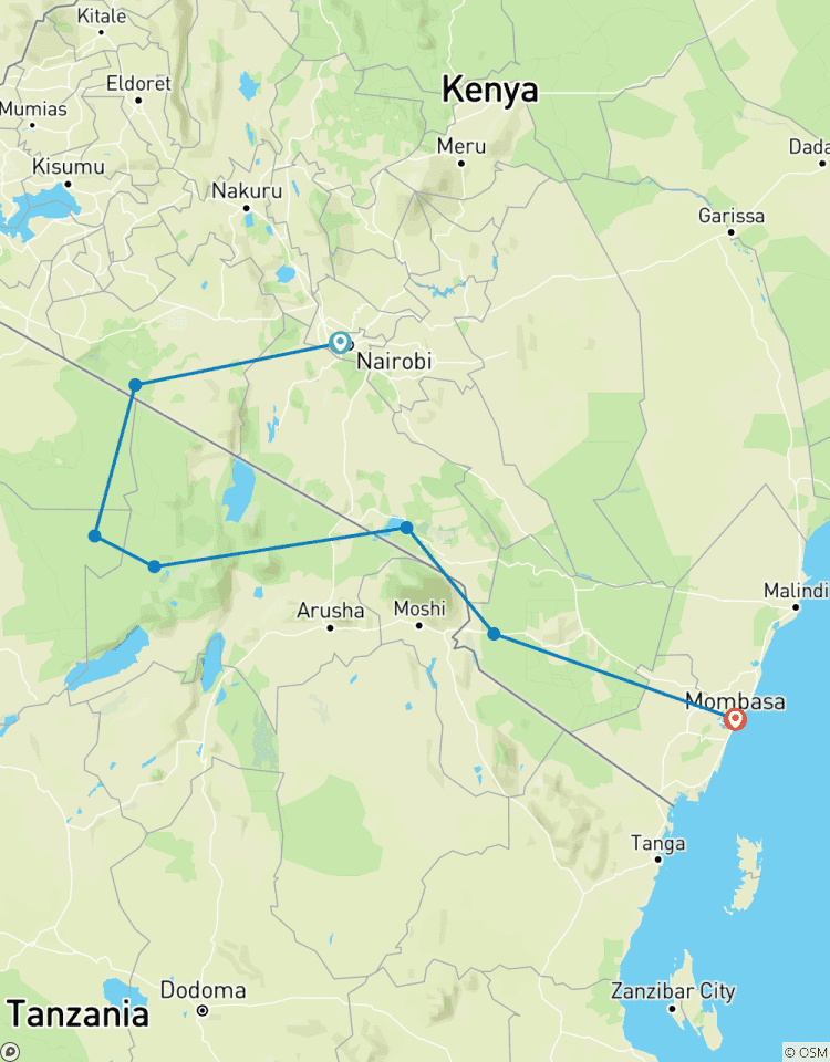 8 Days Kenya and Tanzania mid range Road Safari Tour