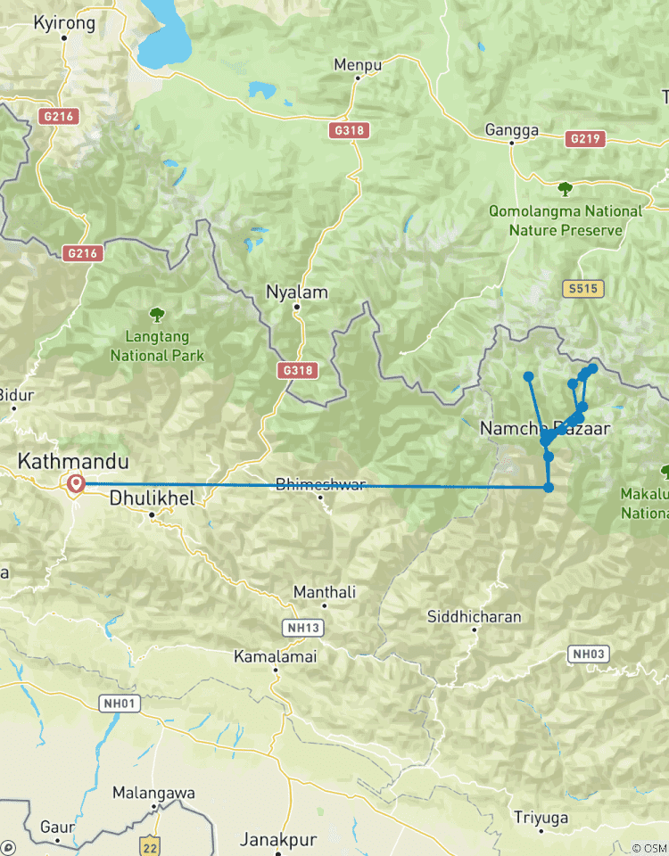 Trek du camp de base de l\'Everest : 12 jours circuit