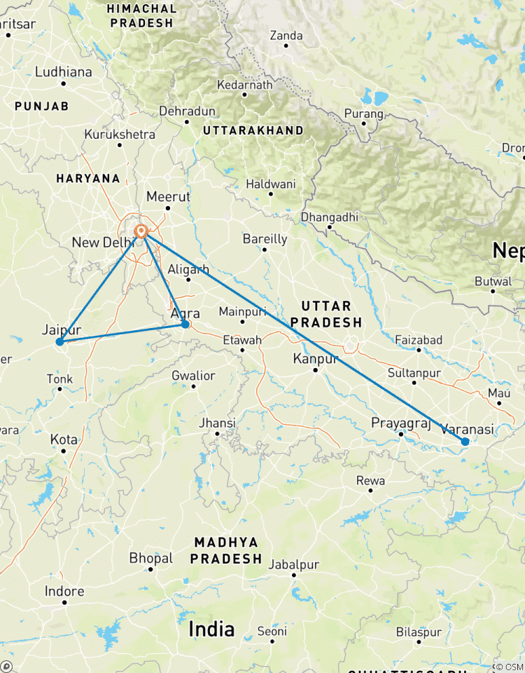 Goldenes Dreieck mit Varanasi (alles inklusive) Rundreise