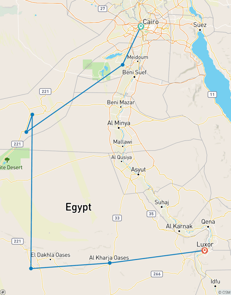 Circuito Desde el Cairo paquete de 6 días al Oasis de Fayoum, el desierto Blanco y el Oasis de Bahariya