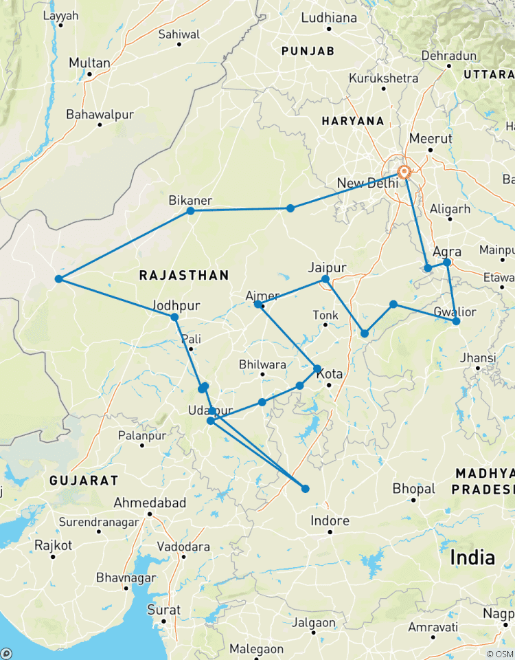 Voyage en Inde du Nord circuit