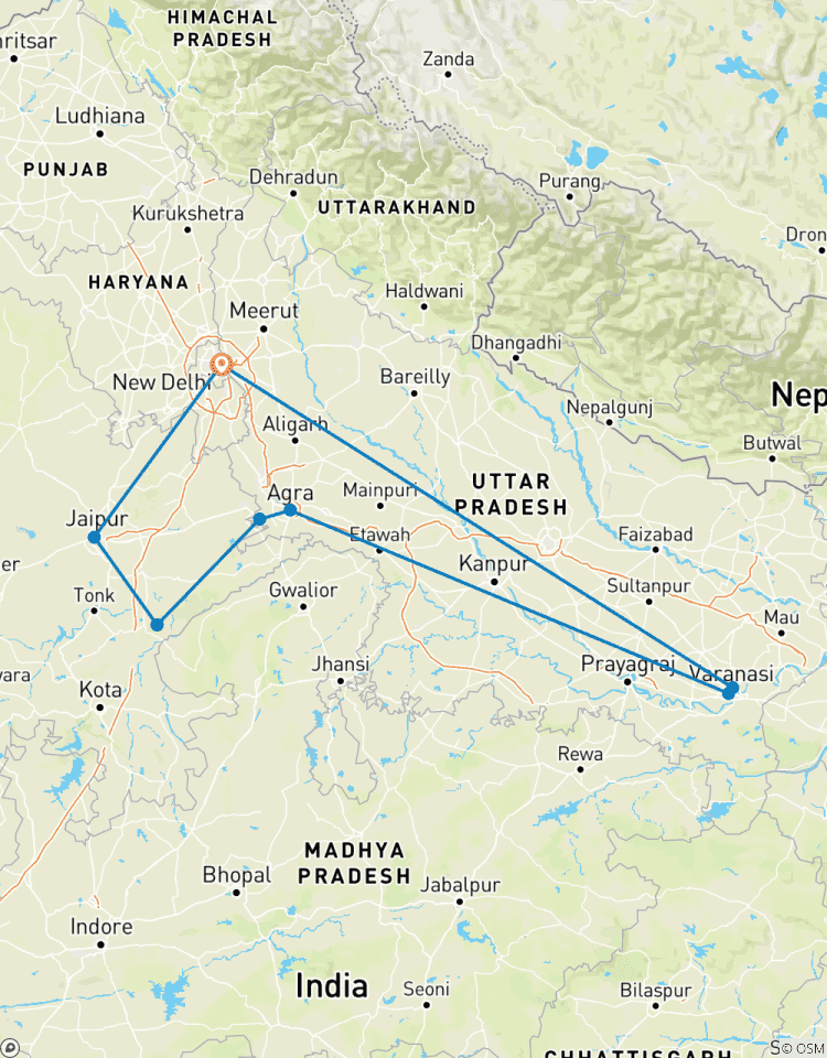 Hoogtepunten van India met Varanasi-rondreis