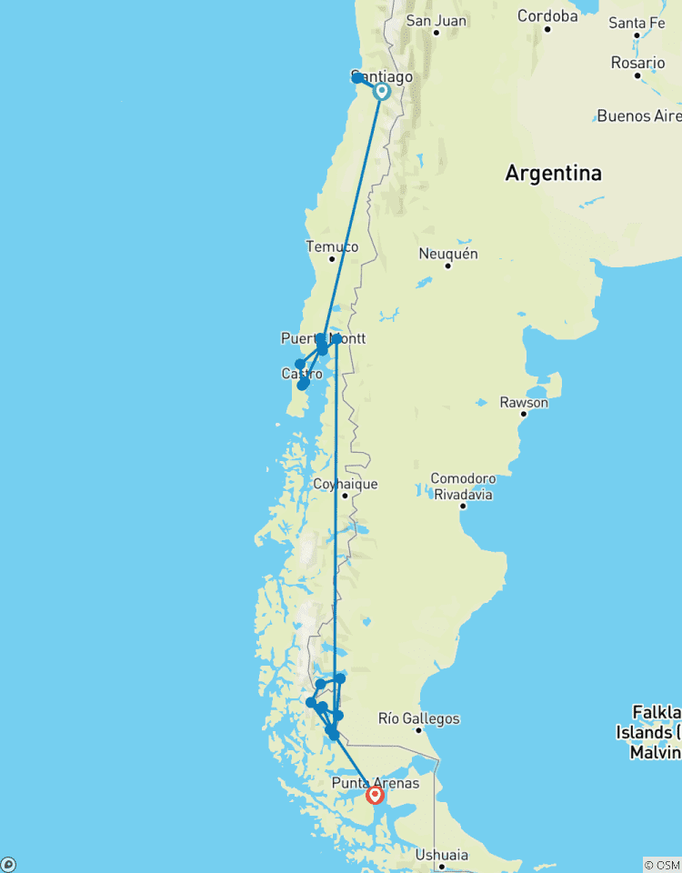 Santiago and the Chilean Patagonia Tour