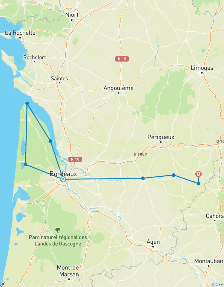 Dordogne & Côte Ouest circuit