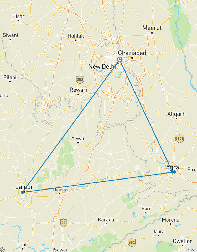 Circuito Viaje privado de lujo de 4 días al Triángulo de Oro de Agra y Jaipur desde Nueva Delhi