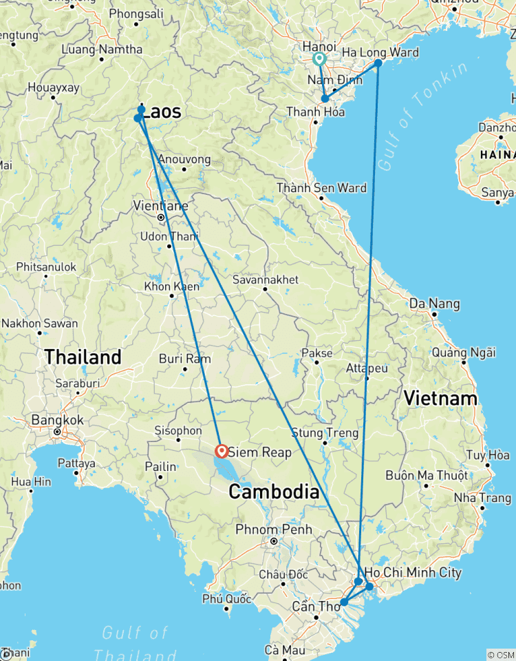Best of Vietnam, Laos & Cambodia: Halong Bay, Waterfalls & Angkor Wat Tour