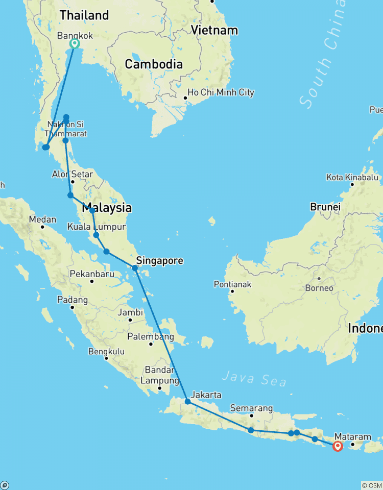 Bangkok to Kuta: Summits & Sunsets Tour