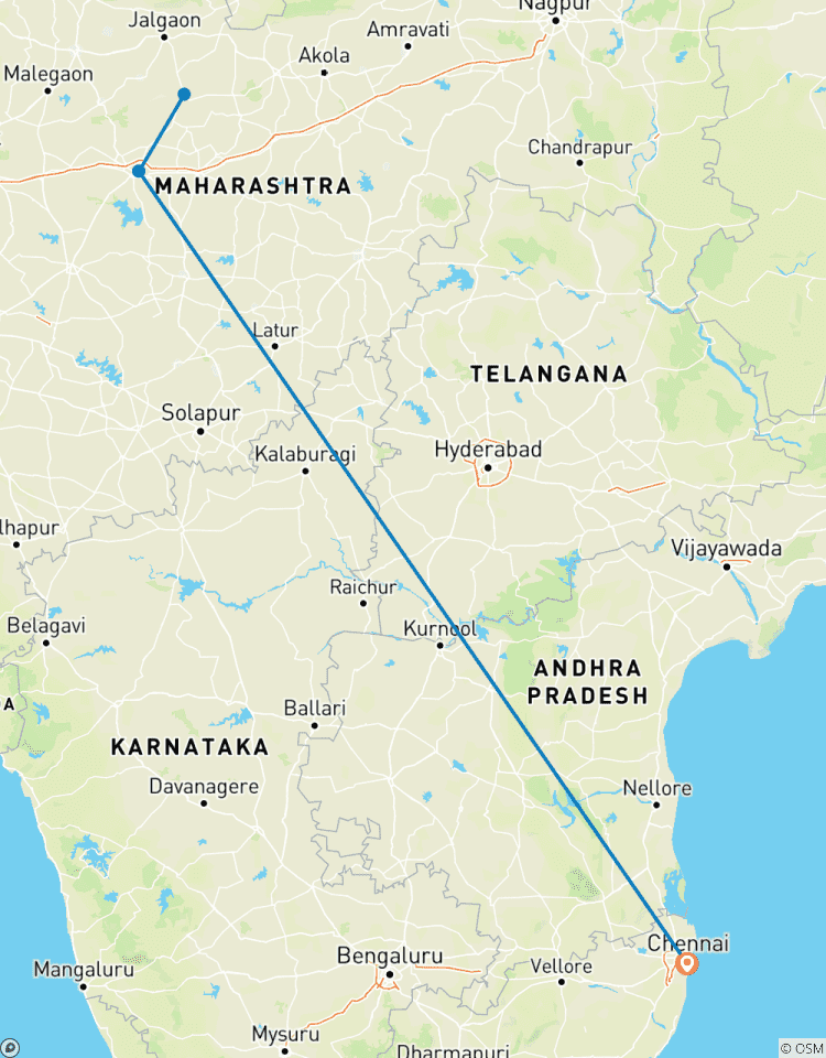 Circuito Viaje privado de 3 días a las cuevas de Ajanta Ellora desde Chennai con vuelos