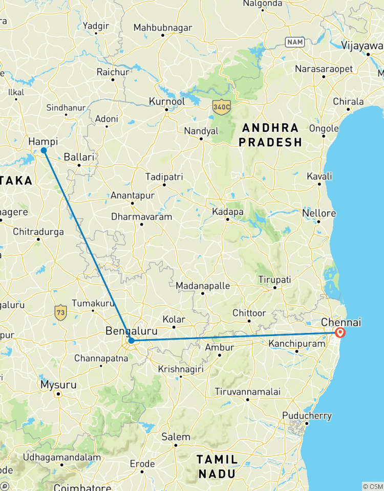 4-daagse privéreis naar de UNESCO-locatie Hampi vanuit Chennai met vluchten-rondreis