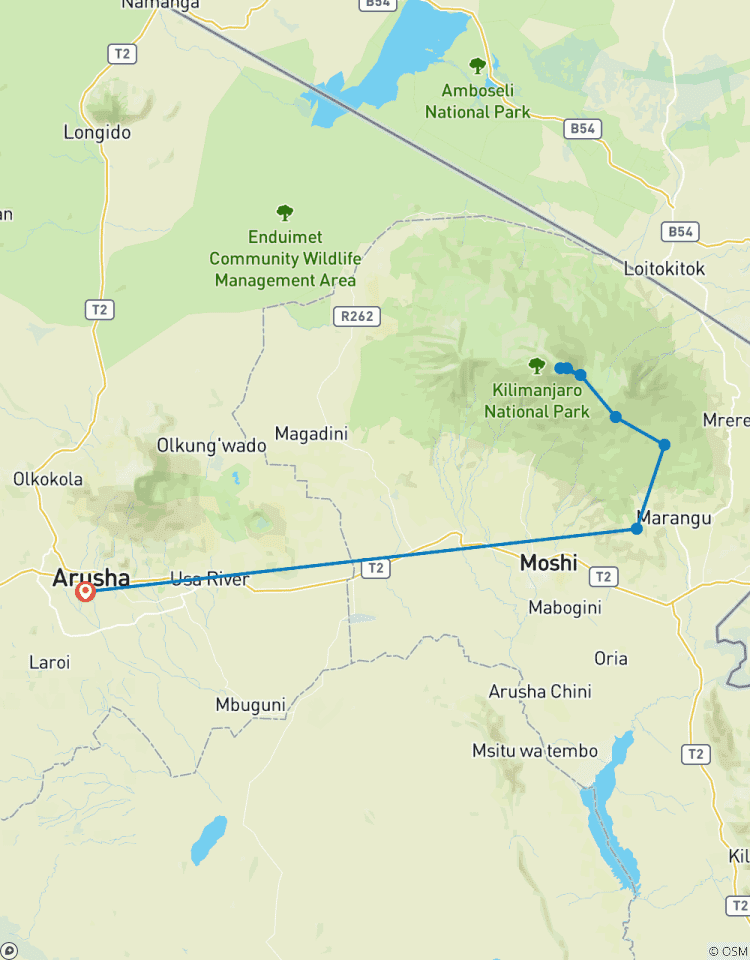 Ascension du Kilimandjaro par la voie Marangu 5 jours circuit