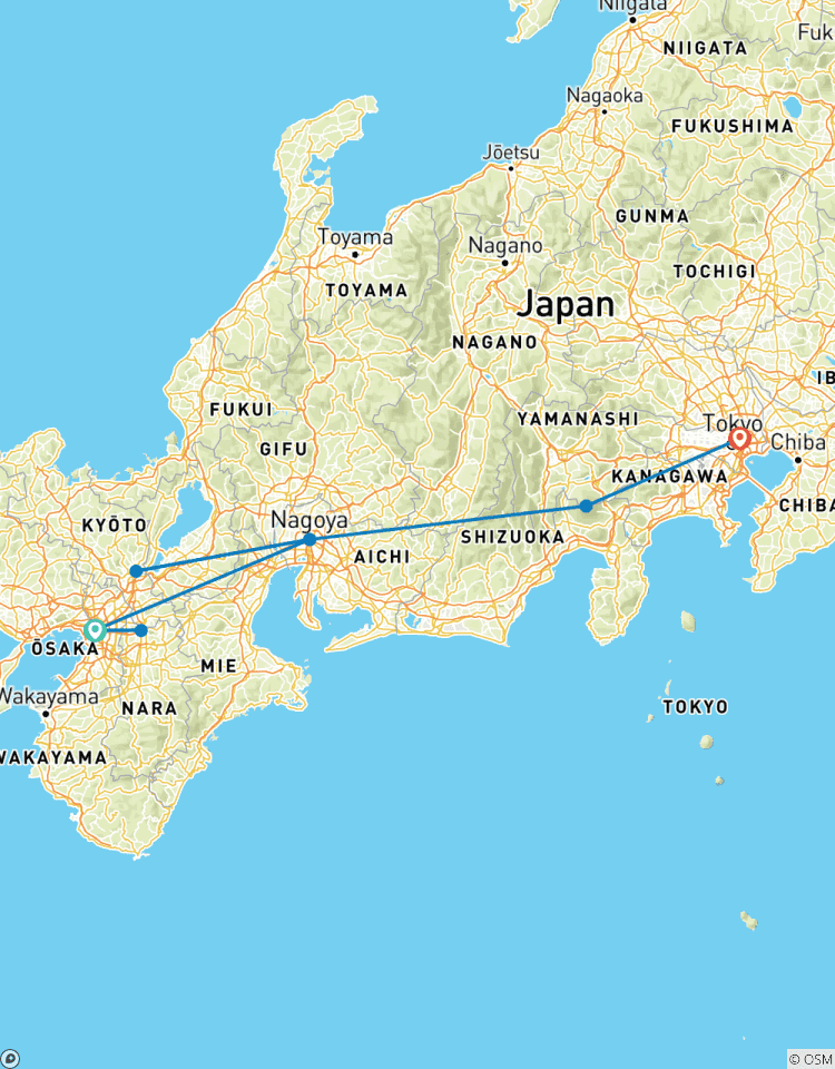 9D Splendide Japon - Hôtels privés 3 étoiles - D\'Osaka à Tokyo circuit