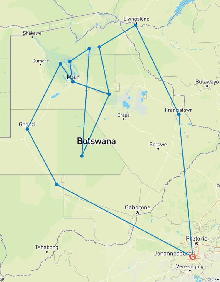 16 Day Botswana Pioneer (Camping) Tour