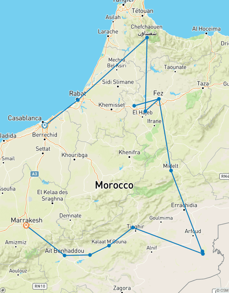 13 jours de Grand Maroc au départ de Casablanca circuit