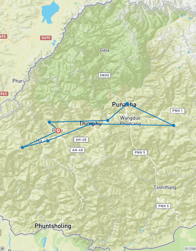 9 jours de visite authentique du Bhoutan avec des guides locaux circuit