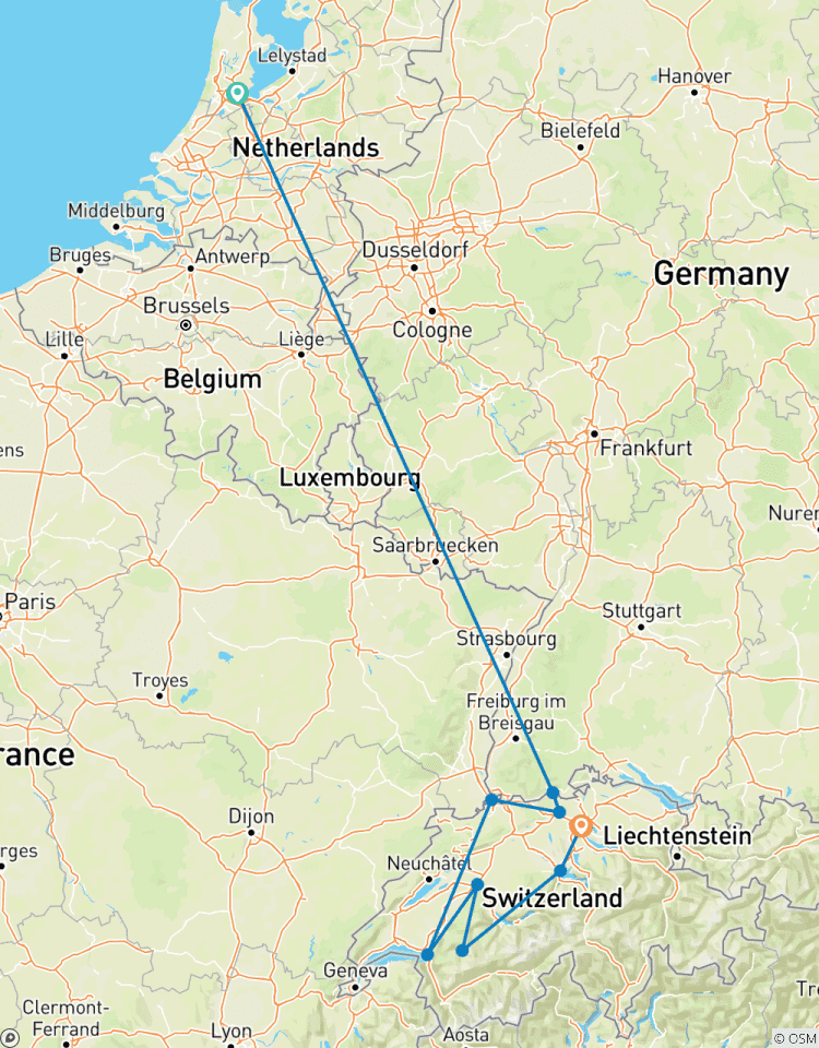 Circuito Lo mejor del Rin con Suiza 2026 - 12 Días (from Amsterdam to Zúrich)