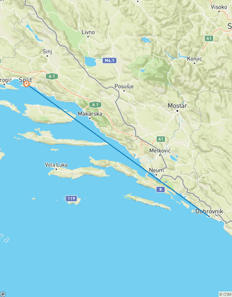 Dubrovnik et Split, visite privée circuit