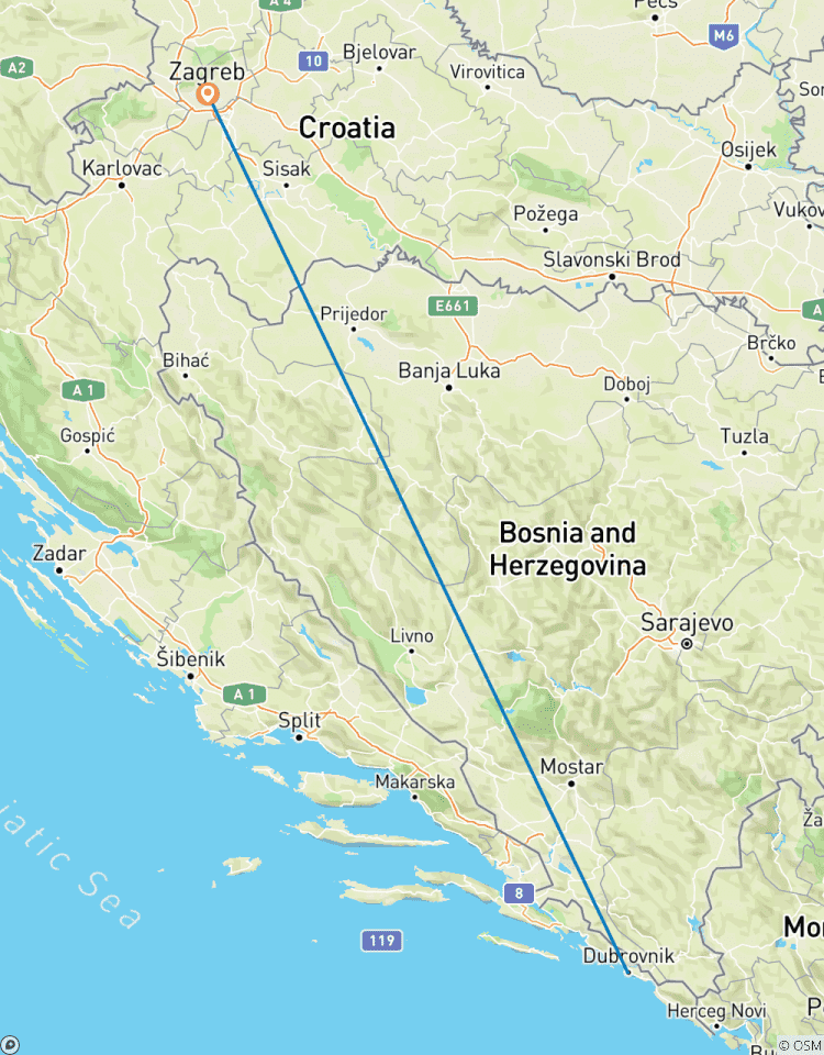 Dubrovnik und Zagreb, Privattour Rundreise