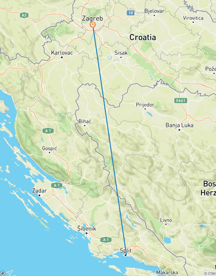 Split und Zagreb, Privattour Rundreise