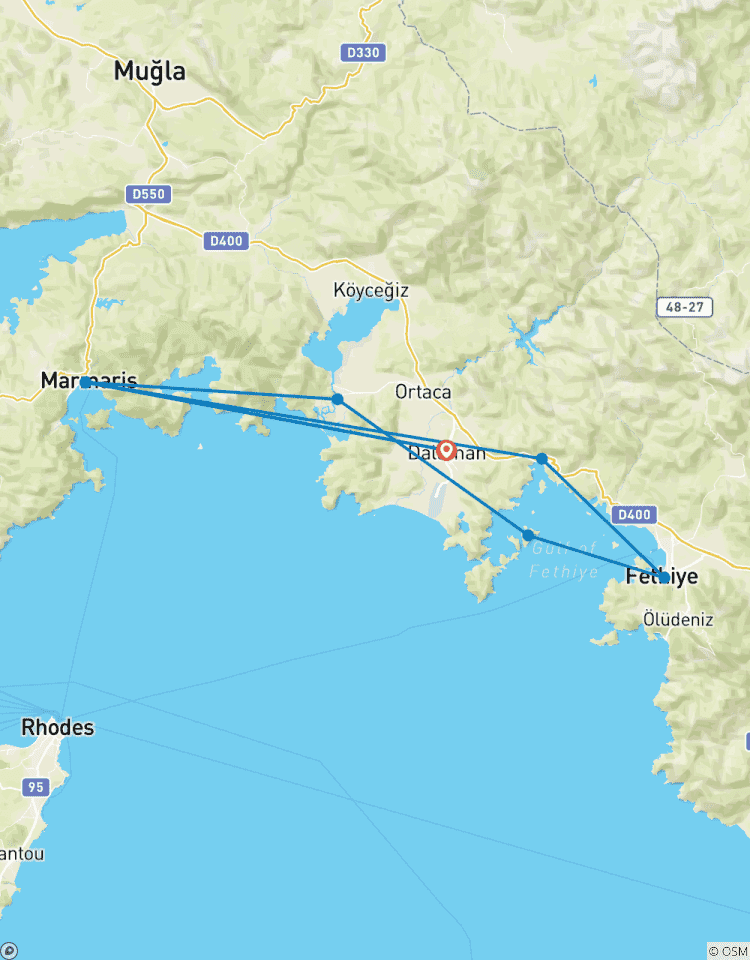 Circuito Crucero en goleta, Marmaris - Fethiye - Marmaris
