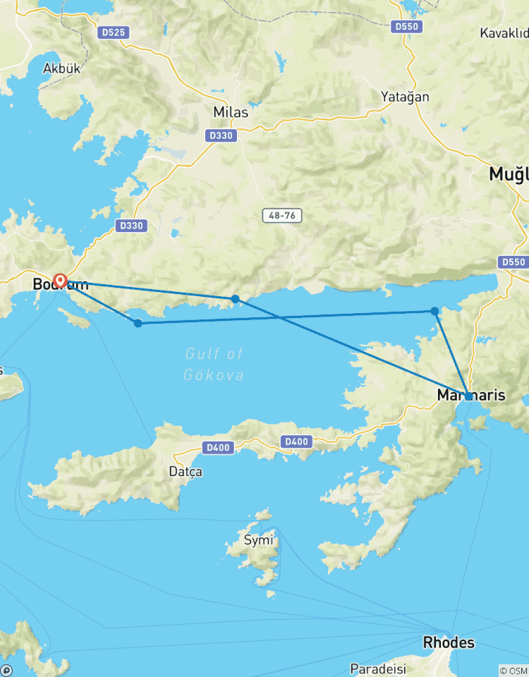 Circuito Crucero en goleta, Bodrum - Golfo de Gökova - Bodrum