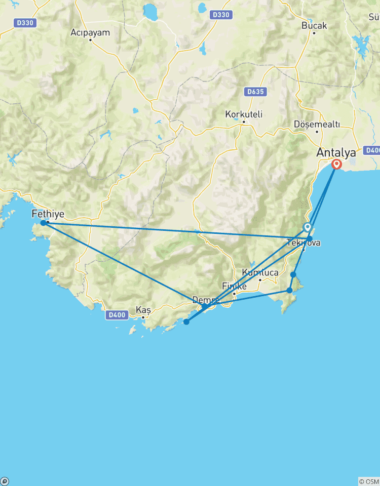 Circuito Crucero en goleta, Kemer - Kekova - Kemer