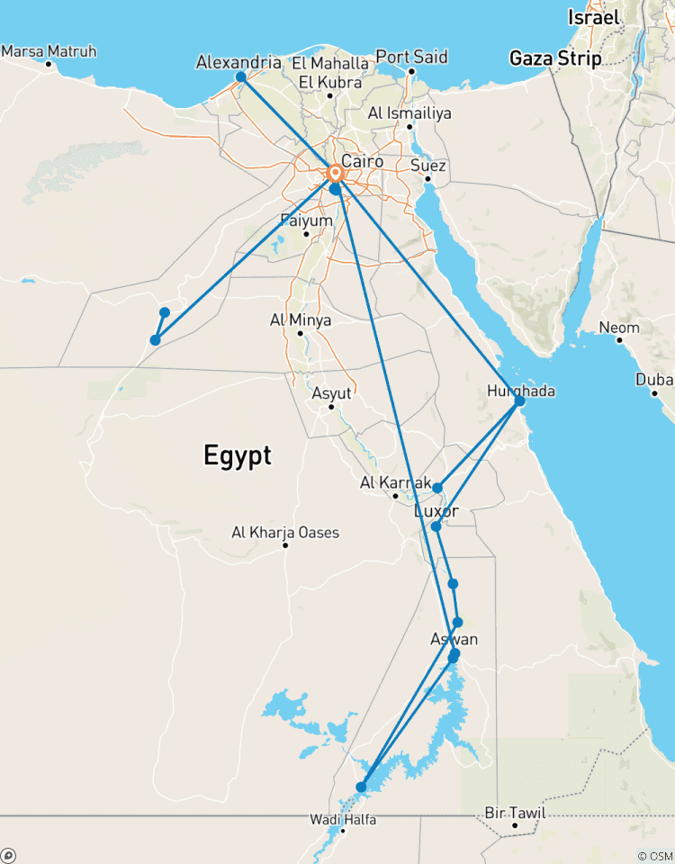 Sacred Egypt tour: 14 Day luxury ( Cairo & GEM & Alexandria &white desert & Nile cruise &Hurghada) Domestic Flight Tour