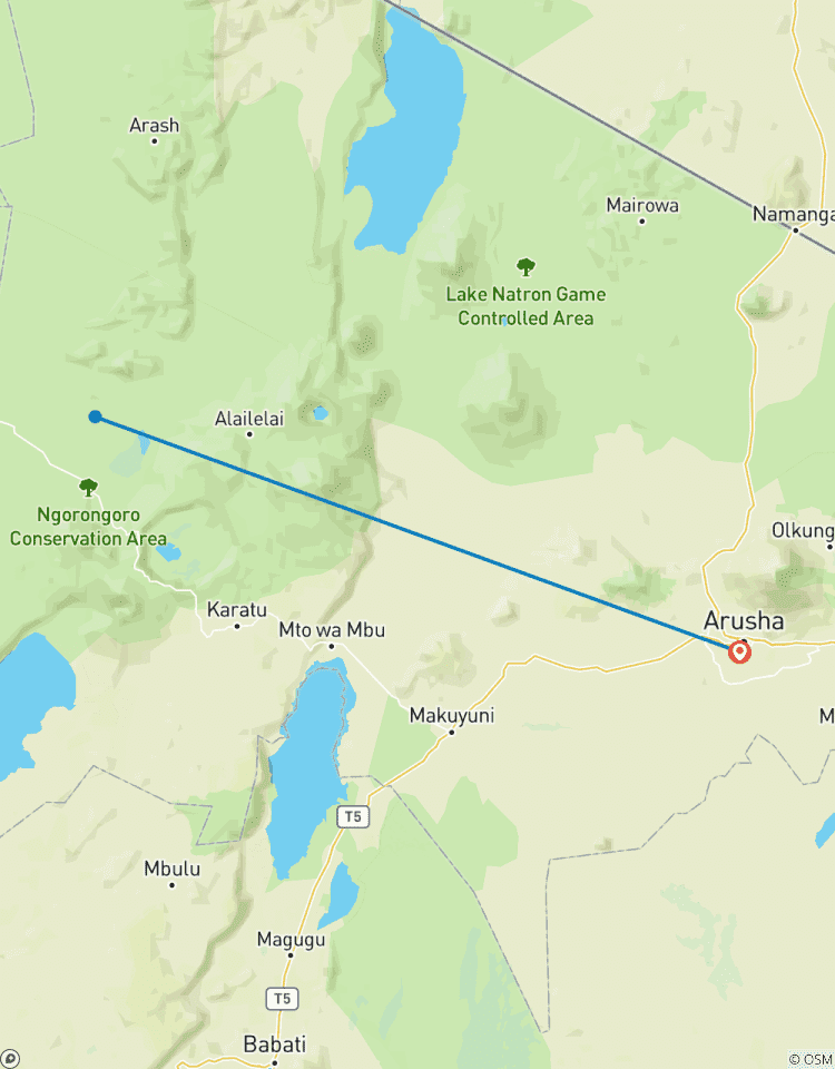 1-daagse privé-dagtocht in de Ngorongorokrater-rondreis