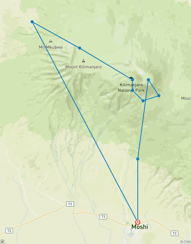 Ascension du mont Kilimandjaro par la route de Lemosho 9 jours Tanzanie - tous les hébergements et transports sont inclus circuit