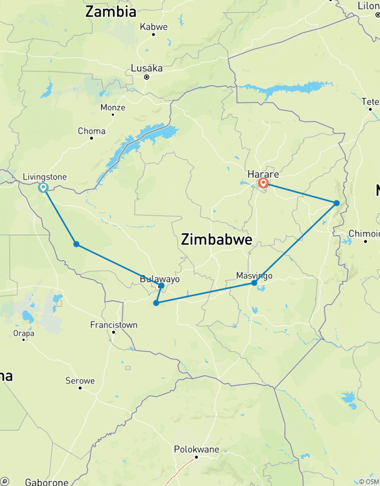 Tailor-Made 12 Days Best Zimbabwe Safari Tour, Daily Start & Private Driver Guide Tour