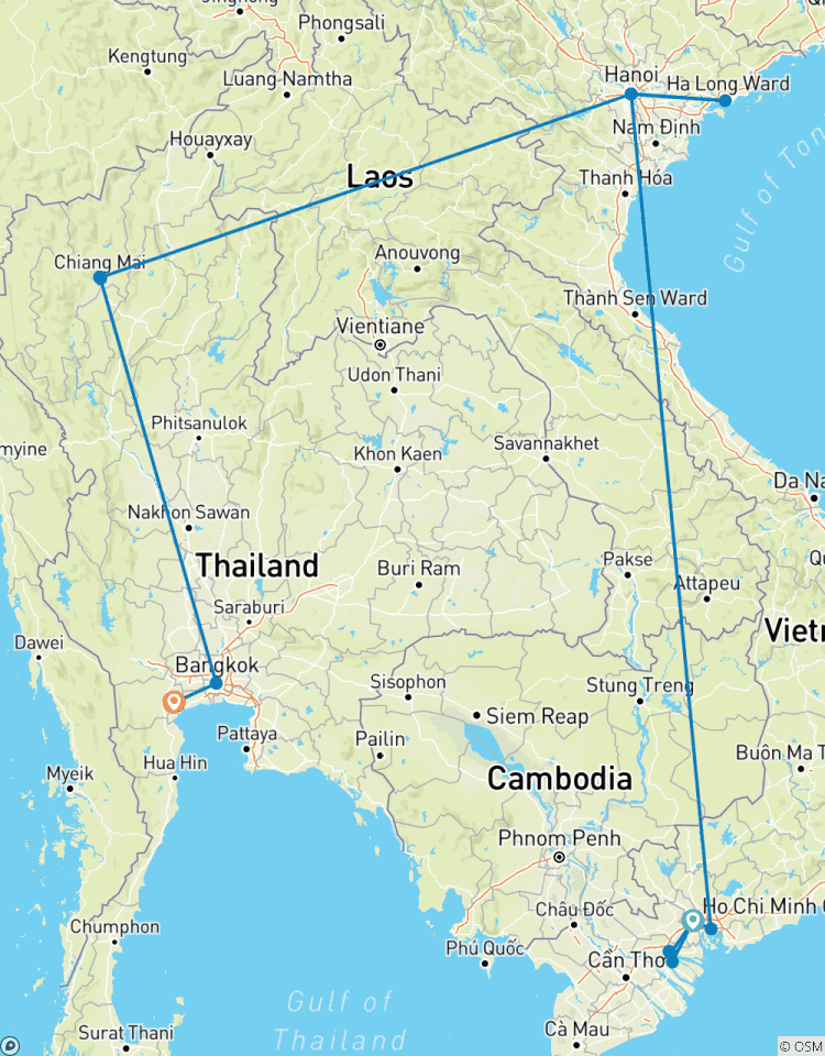 Circuito Corazón de Vietnam y Tailandia 10 días - Bahía de Halong/ Mekong/ Chiang Mai/ Bangkok