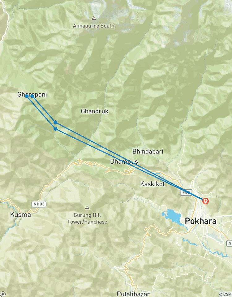 Circuito Excursionismo en Poon Hill desde Pokhara