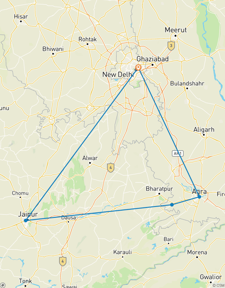 Circuito Viaje al triángulo de oro con Taj Nature Walks Agra 5 noches / 6 días todo incluido
