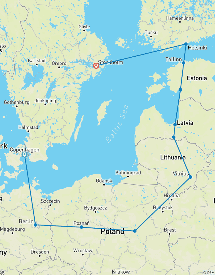 Pays baltes et Scandinavie circuit