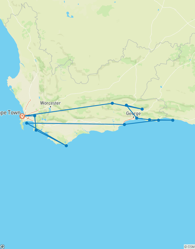 CAPE SCENIC SAFARI - Tour met chauffeur: 5 Dagen-rondreis